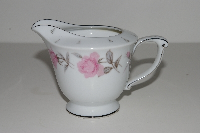 +MBA #S18-143    "Charmaine By Sango Pink Roses & Platinum Trim Creamer"