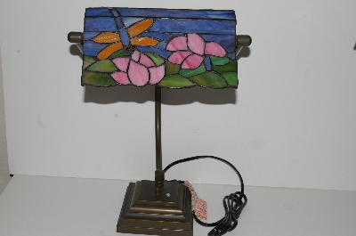 MBA #S19-041   "2003 Tiffany Style Dragonfly Desk Lamp"