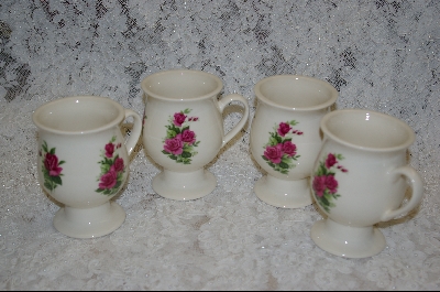 +MBA #6872  Set Of 4 "Pedestal" Style Coffee Mugs