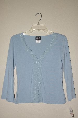 +MBAHB #19-014  "Baranda Light Blue Lace Front Top"