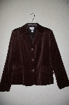 +MBAHB #19-220  "Chadwicks Brown Velvet Button Front Blazer"