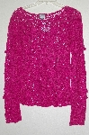 +MBAHB #19-193  "Newport News Pink Crochet "Cherry" Pullover"