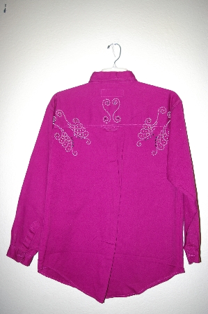 +MBAHB #25-090  "Full Steam Purple One Of a Kind Hand Beaded & Gemstone  Top"