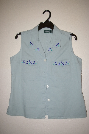 +MBAHB #25-104  "Hunt Club Green One Of A Kind Hand Beaded Shirt"