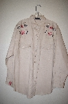 +MBAHB #25-164  "Manisha Tan Fancy Hand Beaded Western Style Shirt"