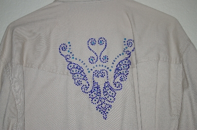 +MBAHB #159  "Manisha Tan Fancy Beaded Western Style Shirt"