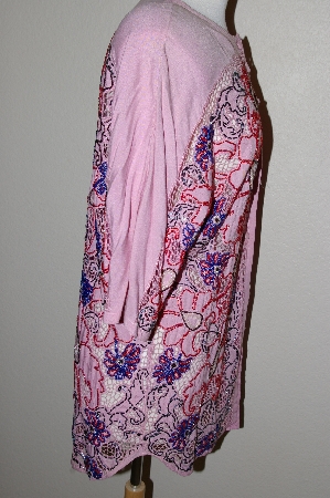 +MBAHB #13-083  "Star 1980's Pink One Of A Kind Hand Beaded Top"