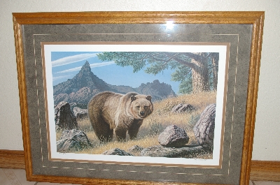 +MBA #FL8-005    "Bear Lithograph" 1989  By Artist Paul Krapf