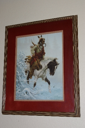 +MBA #FL7-153    "1985 Winter Warrior Lithograph By Artist Chuck Dehaan