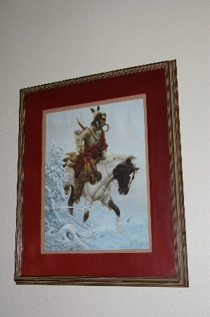 +MBA #FL7-153    "1985 Winter Warrior Lithograph By Artist Chuck Dehaan
