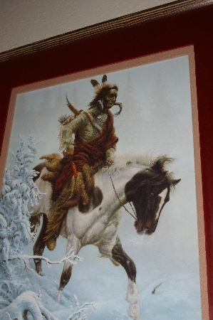 +MBA #FL7-153    "1985 Winter Warrior Lithograph By Artist Chuck Dehaan