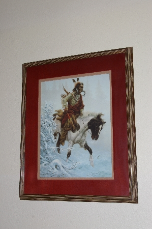 +MBA #FL7-153    "1985 Winter Warrior Lithograph By Artist Chuck Dehaan