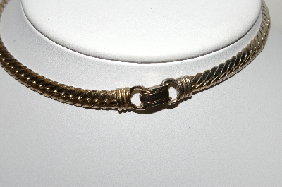 +MBA #88-322  "Coro Gold Tone Chocker Style Necklace"