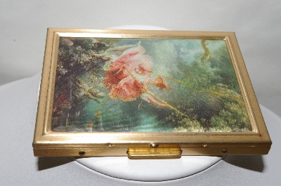 +MBA #88-101  "Vintage Brass Victorian Cloth Top Cigerate Case"