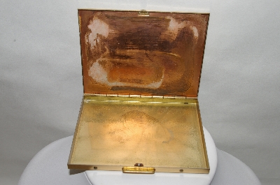 +MBA #88-101  "Vintage Brass Victorian Cloth Top Cigerate Case"