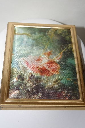 +MBA #88-101  "Vintage Brass Victorian Cloth Top Cigerate Case"