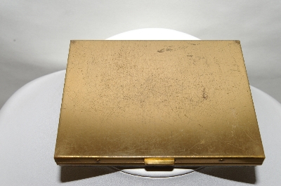 +MBA #88-108  "Vintage Goldtone  & Resign Topped Cigerate Case"