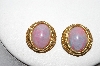 +MBA #88-122  "Gold Tone Multi Colored Acrylic Stone Clip On Earrings"