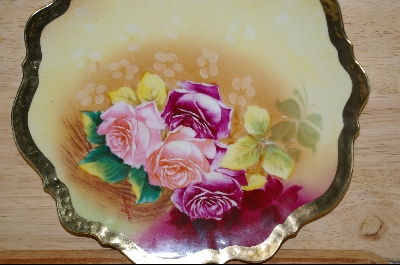 +MBA #GAB  "German "AMERICAN BEAUTY" Hand Painted Plate