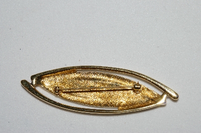 +MBA #88-049  "Monet Gold Tone Red Enamel Pin"
