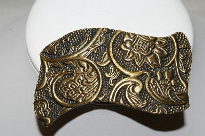 +MBA #88-179   "Paquette Fancy Brass Belt Buckle"