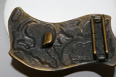 +MBA #88-179   "Paquette Fancy Brass Belt Buckle"