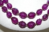 +MBA #88-463  "Fancy Purple Lucite Bead Necklace & Earring Set"
