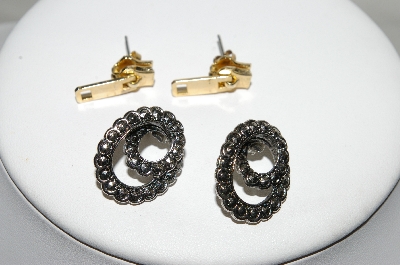 +MBA #87-089  "Two Pairs Vintage Pierced Earrings"