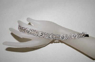 +MBA #89-023  "Charles Winston Fancy Sterling/Rodium Clear CZ Bracelet"