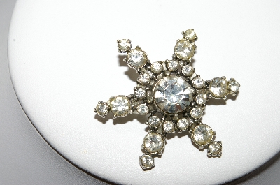 +MBA #88-522  "Silver Tone Clear Crystal Rhinestone Pin"