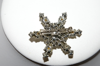 +MBA #88-522  "Silver Tone Clear Crystal Rhinestone Pin"