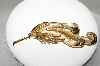 +MBA #88-311  "Trifari Fancy Gold Tone Leaf Pin"