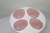 +MBA #87-217  "Set Of 4 Large Oval  Faceted Rose Quartz Beads"