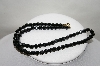 +MBA #89-024  "Black Crystal Bead Necklace"