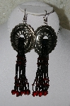 +MBA #FL7-022 "One Of A Kind Crystal & Bead Concho Earrings"