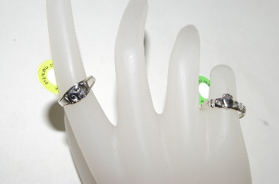 +MBA #87-005  "Set Of 2 Sterling Ladies Celtic Style Rings"