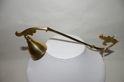 +MBA #87-117  "2002  Fancy Brass Candle Snuffer"