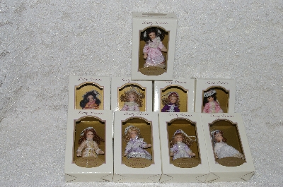 +MBA #SG9-179    "DG Creations Set Of 9 Pretty Woman Porcelain Doll Ornaments"