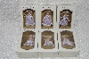 +MBA #SG9-07    "2003 Lavender Set Of 6 Pretty Women Collectible Porcelain Doll Ornaments"