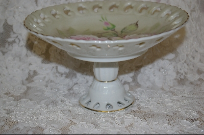 +MBA  "Hand Painted Rose Candy Dish