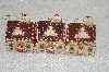 "SOLD"  MBA #SG9-094     "Mr. Christmas Set Of 3 Porcelain Gingerbread House Animated Music Box Ornaments"