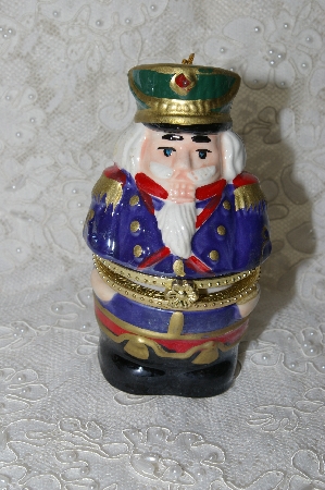 +MBA #SG9-102    "Mr. Christmas Set Of 3 Porcelain Nutcracker Animated Music Box Ornaments"