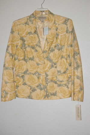 +MBADG #13-009  "Jones New York Country Yellow Rose Blazer"