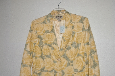 +MBADG #13-009  "Jones New York Country Yellow Rose Blazer"