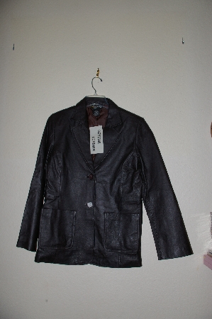 +MBADG #13-100  "Metro Style Chocolate Brown Leather Jacket"
