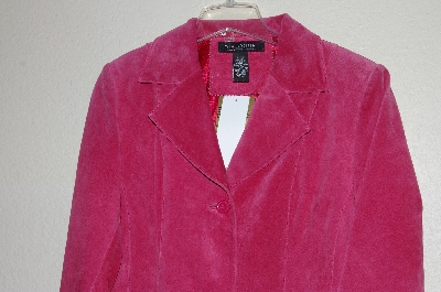 +MBADG #13-111  "Dialouge 2-Way Stretch Rose Suede Jacket With Notch Collar"