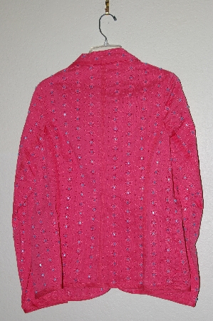 +MBADG #13-142  "Denim & Co One Of A Kind DK Coral Eyelet Blazer"