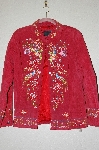 +MBADG #13-191  "Avanti Red Suede Jacket With Embroidery"