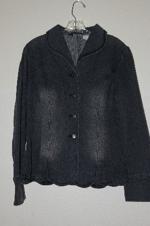 +MBADG #13-248  "Jeanolgy Fancy Black Denim Jacket"