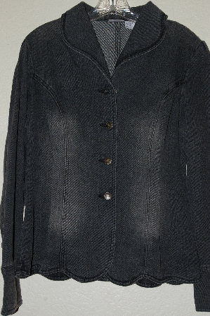 +MBADG #13-248  "Jeanolgy Fancy Black Denim Jacket"